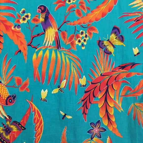 Pipeline Mens Floral Hawaiian Shirt size‎ Medium Short Sleeve Button Up Made USA - Picture 10 of 12